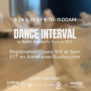 Anna Kaiser Studios NYC POP UP: Dance Interval Workout 9/24